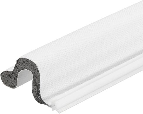 uxcell 26ft Kerf الطقس تجريد ختم الباب، على شكل حرف V شريط ختم الباب رغوة عازلة للصوت لعزل الفجوات الكبيرة، (غطاء أسود / رغوة بيضاء) in Kuwait