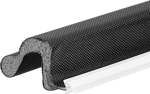 uxcell 26ft Kerf الطقس تجريد ختم الباب، على شكل حرف V شريط ختم الباب رغوة عازلة للصوت لعزل الفجوات الكبيرة، (غطاء أسود / رغوة بيضاء) in Kuwait