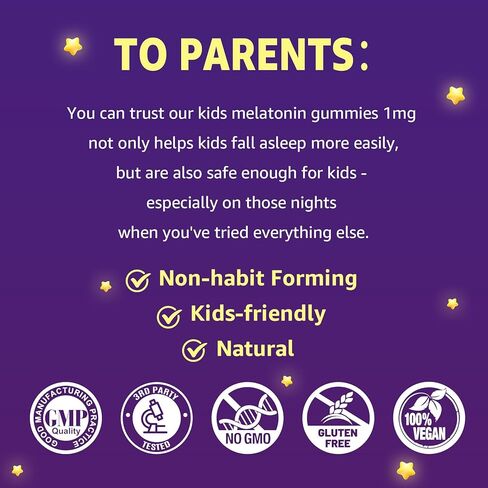 LILICARE Kids Sleep Gummies، علكات الكالسيوم للأطفال + D3، مساعد النوم، علكات أشواغاندا للأطفال، فوسفاتيديل سيرين، إل-ثيانين لتركيز الدماغ، الاسترخاء، مكمل Sweet Dream السحري للأطفال الآباء، عبوتان in Saudi Arabia
