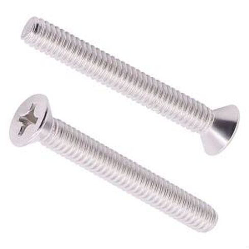 8-32 × 3/4 بوصة (60 قطعة) براغي آلة ذات رأس مسطح، 304 فولاذ مقاوم للصدأ (18-8)، محرك فيليبس، براغي رأس غاطسة متقاطعة، خيط خشن UNC in Saudi Arabia