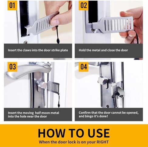 قفل سلسلة قفل الباب المحمول الفولاذ المقاوم للصدأ باب التوصيل السفر فندق مكافحة سرقة سلسلة الباب المنزل in Kuwait