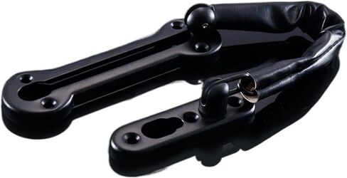 قفل سلسلة من الفولاذ المقاوم للصدأ سلسلة باب مضادة للسرقة قفل مضاد للسرقة قفل الباب مزلاج منزلق مسمار منزلي فندق عنبر باب مضاد للسرقة أسود in Kuwait