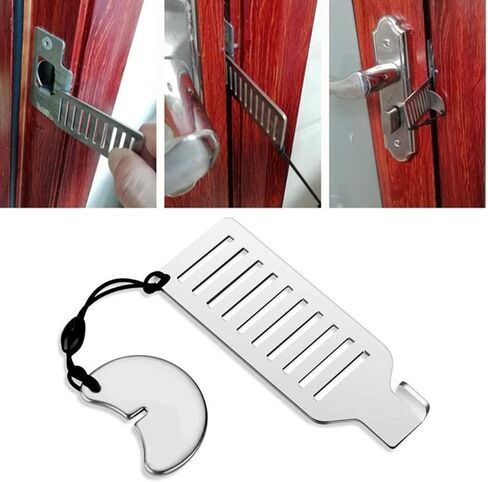 قفل سلسلة جهاز أمان الباب الصلب قفل الباب المحمول قفل باب أمان المنزل عنصر أمان سلسلة معدنية عالية القوة in Kuwait