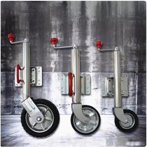 Trailer Jack Wheel - Heavy Duty Marine Swivel Trailer Jack, Support Folding Jockey Wheel, Bolt-On Swivel Tongue Jack, 900Kg Load Capacity, 25Cm Stroke, for Boat,8in Wheel(1500lbs/680kg) in Saudi Arabia