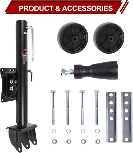 Swivel Boat Trailer Jack, Trailer Jack Wheel 2000Lbs with 6-Inch Double Wheels 12" Vertical Travel with Bolt-On Mounting Hardware in Saudi Arabia