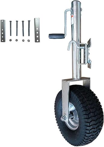 Heavy-Duty Bolt-On Swivel Jack - Beach Wheel Trailer Jack, Beach Trailer Wheels, 34 Cm Trailer Support Wheel, Lift Swivel Trailer Jack, 900Kg, 29Cm Vertical Lo in Saudi Arabia