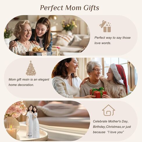 Mom Birthday Gifts from Daughter - Mom Gifts, Mother Birthdays Gift, Mothers Day Christmas Thanksgiving Birthdays Gift for Moms, Moms Sculpted Hand-Painted Figurine in Saudi Arabia