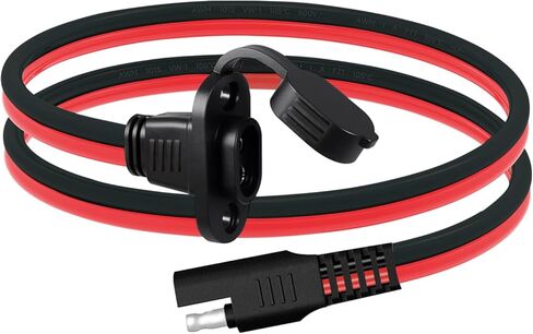 14AWG SAE إلى SAE تمديد كابل SAE كابل الطاقة للسيارات 6.5ft/2 متر قطع الاتصال السريع سلك تسخير موصل SAE مع غطاء غبار in Kuwait
