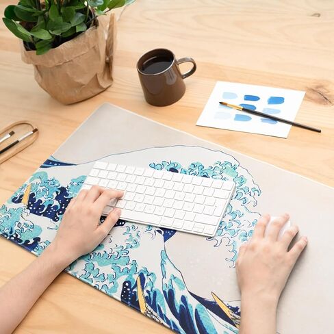 لوحة ماوس رسمية مقاس XXL من الفن الياباني - وسادة مكتب - 31.5 بوصة × 13.78 بوصة قاعدة ماوس مطاطية غير قابلة للانزلاق، لوحة ماوس للألعاب، بساط ماوس لوحة المفاتيح in Saudi Arabia