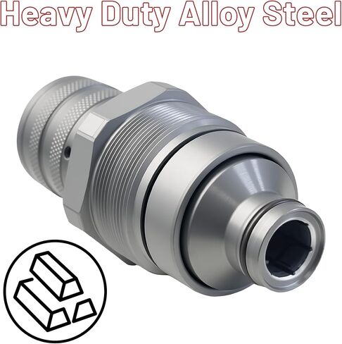 Replacement for Kubota V1311-77150 Hydraulic Quick Coupler Cartridge,Female Flat Face 1/2" Body ISO 16028, 5076 PSI,Fit for Skid Steer Cartridge Manifold in Saudi Arabia