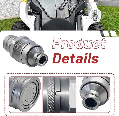 Replacement for Kubota V1311-77150 Hydraulic Quick Coupler Cartridge,Female Flat Face 1/2" Body ISO 16028, 5076 PSI,Fit for Skid Steer Cartridge Manifold in Saudi Arabia