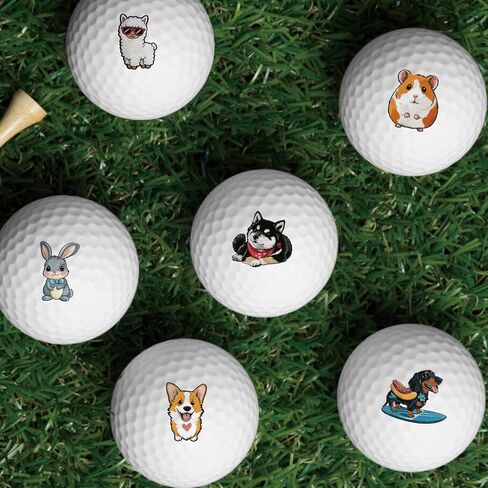 PLIGREAT Cartoon Animal Golf Ball Markers 128 Pcs Golf Ball Marking Stickers for Identify Golfs Balls 8 Sheets Golfing Balls Customise Markers Golfer Gift Golfing Accessories in Saudi Arabia