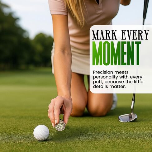 K9King Round Funny Golf Ball Marker for Men Adult Humor Novelty Golf Ball Markers with Funny Words Unique Golf Gag Gifts for Men or Women Golfers in Kuwait