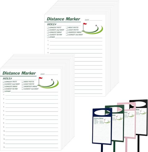 Affrolling 250 Pack Golf Closest to Pin Markers Sheets Proximity Markers Contest Cards for Golf Tournaments 8.27" x 4.72" for Accurate Green Distance Measure & Tournament, 14 Player Spaces in Saudi Arabia