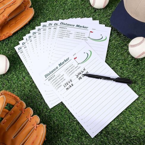 Affrolling 250 Pack Golf Closest to Pin Markers Sheets Proximity Markers Contest Cards for Golf Tournaments 8.27" x 4.72" for Accurate Green Distance Measure & Tournament, 14 Player Spaces in Saudi Arabia