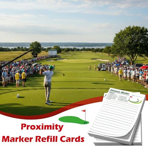 Affrolling 250 Pack Golf Closest to Pin Markers Sheets Proximity Markers Contest Cards for Golf Tournaments 8.27" x 4.72" for Accurate Green Distance Measure & Tournament, 14 Player Spaces in Saudi Arabia