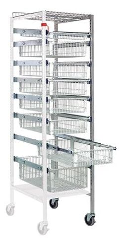 Quantum Medical PS-A2475-8WB Add-On Unit with Wire Baskets, Chrome in Kuwait