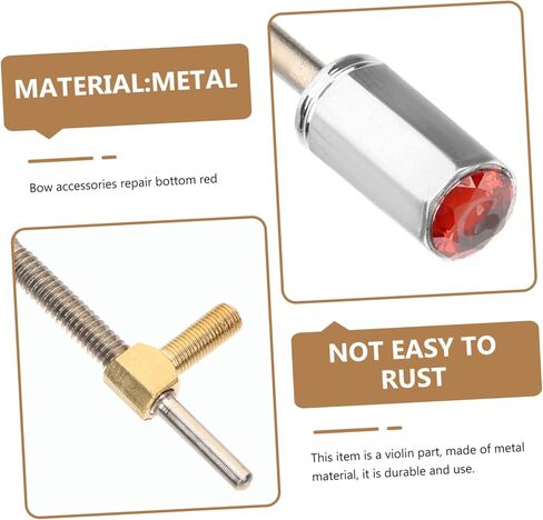 Ergonomic Design Violin Bow Frog Screw Easy Install for Violin Bow Maintenance in Saudi Arabia