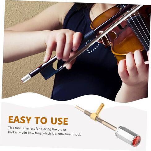 Ergonomic Design Violin Bow Frog Screw Easy Install for Violin Bow Maintenance in Saudi Arabia