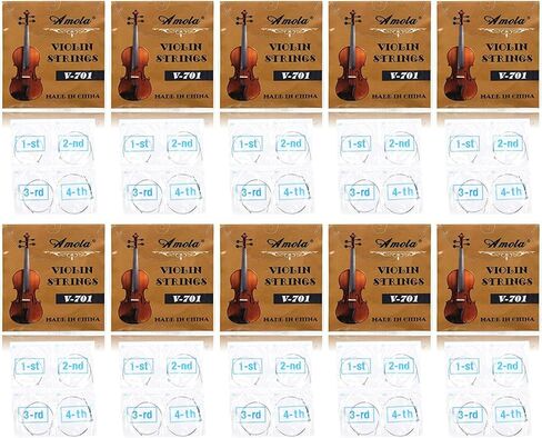 10 مجموعات كاملة من كرات النيكل المصنوعة من الفولاذ المقاوم للصدأ مقاس 3/4 4/4 أوتار كمان in Kuwait