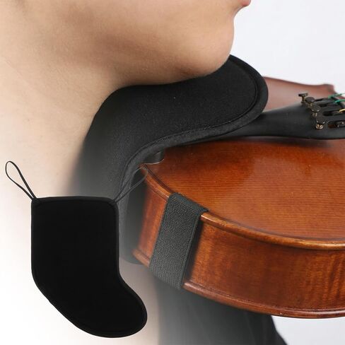 Violin Shoulder Rest with Soft Foam Pad for 4/4-4/3 Violins, Comfortable Violin Chin Rest and Accessories, Black in Saudi Arabia