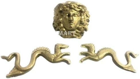 غطاء رأس ثعبان ميدوسا من نوتيكال مارت مع زي الأساطير اليونانية التنين إكسسوار درع العضلات من النحاس in Kuwait