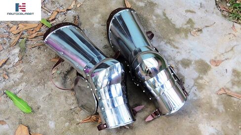 درع الساق القتالية، وأرجل اللوحة، والقطع مع زي الهالوين لحارس الساق في العصور الوسطى من بولينز in Kuwait