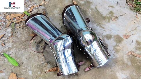 درع الساق القتالية، وأرجل اللوحة، والقطع مع زي الهالوين لحارس الساق في العصور الوسطى من بولينز in Kuwait