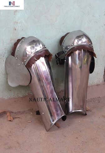 درع الساق لحارس الساق من العصور الوسطى من Nautical-Mart، وأرجل اللوحة، وزي بولينز in Kuwait