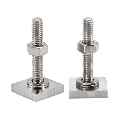T Track Adapter Bolts 316 Stainless Steel Roof Rack T Slot Bolts with Nut and Washers Square Sliding Blocks for Roof Rack Rail Carrier (M6x35) in Kuwait