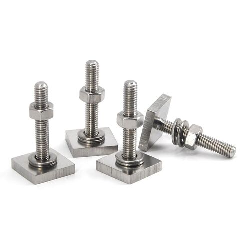 T Track Adapter Bolts 316 Stainless Steel Roof Rack T Slot Bolts with Nut and Washers Square Sliding Blocks for Roof Rack Rail Carrier (M6x35) in Kuwait