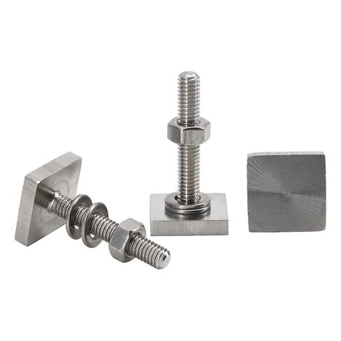 T Track Adapter Bolts 316 Stainless Steel Roof Rack T Slot Bolts with Nut and Washers Square Sliding Blocks for Roof Rack Rail Carrier (M6x35) in Kuwait