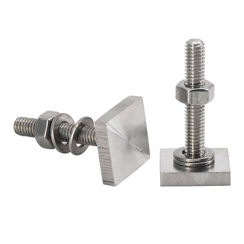 T Track Adapter Bolts 316 Stainless Steel Roof Rack T Slot Bolts with Nut and Washers Square Sliding Blocks for Roof Rack Rail Carrier (M6x35) in Kuwait