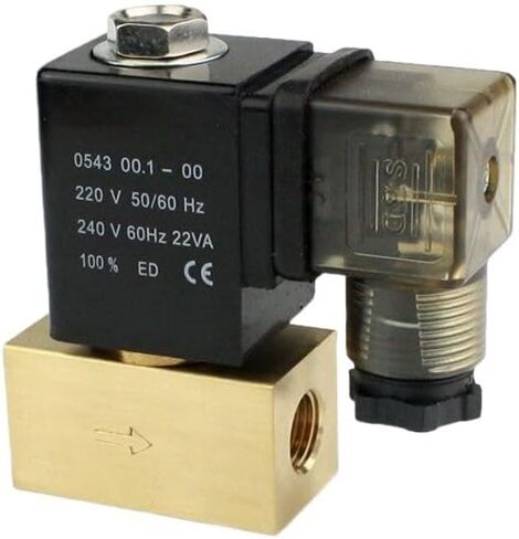 JT22-02 80bar صمام الملف اللولبي عالي الضغط 2 طريقة 1/4 3/8 1/2 بوصة BSP 12 فولت 24 فولت تيار مستمر AC220V إغلاق عادي مباشر نحاسي 1 قطعة (DC12V، 3/8 بوصة) in Saudi Arabia