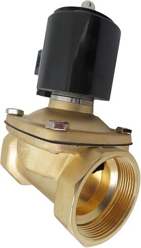 2" Inch 12V DC Brass Electric Solenoid Valve 12 Volt VDC in Saudi Arabia