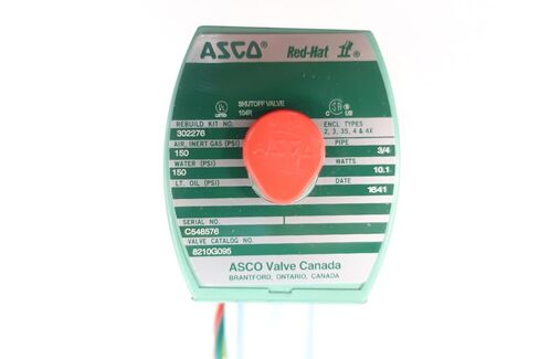 ASCO 8210G095 RED-HAT II 24V-AC 3/4IN NPT Solenoid Valve D605329 in Saudi Arabia