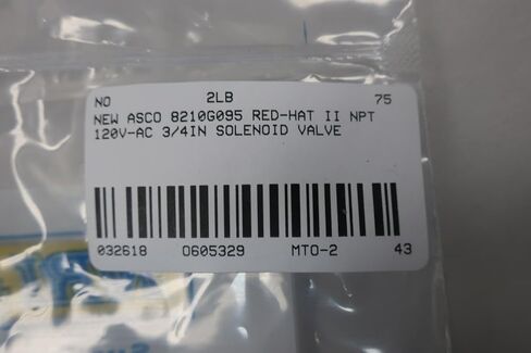 ASCO 8210G095 RED-HAT II 24V-AC 3/4IN NPT Solenoid Valve D605329 in Saudi Arabia