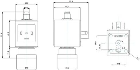 ITALPARTS Silvia Rancilio Solenoid Valve 3-Way 230 V 50/60 Hz in Saudi Arabia