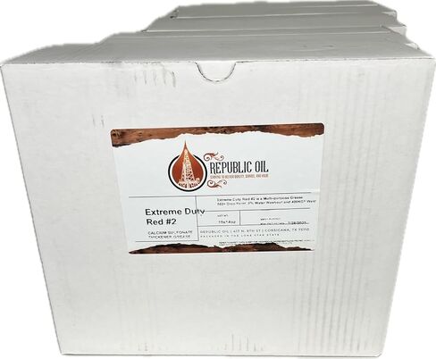 Generic Republic Oil Extreme Duty Red High Temp #2 10x14oz | Calcium Sulfonate | Multi-Purpose | 580+ Drop Point | 1% Water Washout | Chassis | Wheel Bearings | Agriculture | Construction in Saudi Arabia