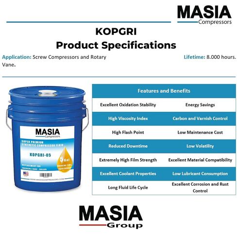92692284 Ultra Coolant Lubricant for Air Screw Compressors - 1 Gallon Jug in Saudi Arabia