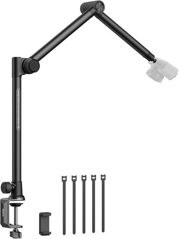 SmallRig Mic Boom Arm, 360° Rotatable Microphone Stand with Hydraulic Damping Joint, Desk Mount Clamp, Screw Adapter, Cable Management for Podcasting, Streaming, Gaming, Home Office - 4303 in Saudi Arabia