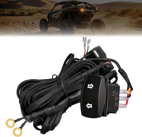 مجموعة إشارة الانعطاف UTV مع قرن 110D، سلكي مسبقًا، توصيل وتشغيل وميض UTV ATV مع مفتاح هزاز، ضوء خطر، مرحل، مجموعة قانونية لإشارة الانعطاف العالمية للشارع مناسبة لـ Polaris Can-Am CFMOTO in Kuwait