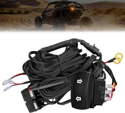 مجموعة إشارة الانعطاف UTV مع قرن 110D، سلكي مسبقًا، توصيل وتشغيل وميض UTV ATV مع مفتاح هزاز، ضوء خطر، مرحل، مجموعة قانونية لإشارة الانعطاف العالمية للشارع مناسبة لـ Polaris Can-Am CFMOTO in Kuwait
