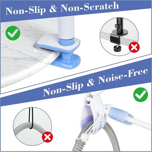 SOLENARA CPAP Hose Holder for Bed – Adjustable CPAP Stand, Tangle-Free Hose Lift, Prevent Blockage and Leakage, Easy Setup, Bedside & Travel Use, No Drilling（White） in Saudi Arabia