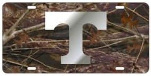 Tennessee Volunteers Camo Laser Cut License Plate (Camo/Silver) CAMO/SIL in Saudi Arabia