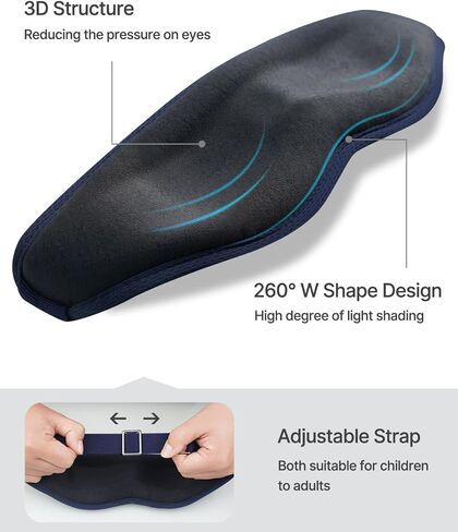 Upgraded Cordless Heated Eye Massager with 3 Temperature, 3 Vibrating Heating Sleeping Mask for Men Women Kids -USB Charing Heated Eye Mask Electric for Dry Eyes, Relax,Travel in Saudi Arabia
