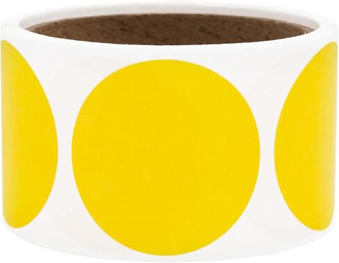 Yellow 2" Dissolvable Label, 200 Total per Roll in Saudi Arabia