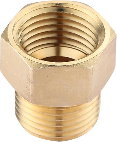 (10-Pack) BRISWARE Brass Pipe Fitting, 1/2" Male × 1/2" Female Adapter, 1/2" NPT Reducer Adapter, 1/2 Pipe Extension Fitting for Shower Head and Tub Filler in Saudi Arabia