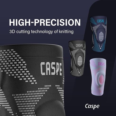 Caspe 1 Pack Compression Knee Brace for Women & Men – Pain Relief Support with Patella Gel Pads & Side Stabilizers – Knee Sleeve for Running, Workout & Arthritis (Gray, XX-Large) in Saudi Arabia