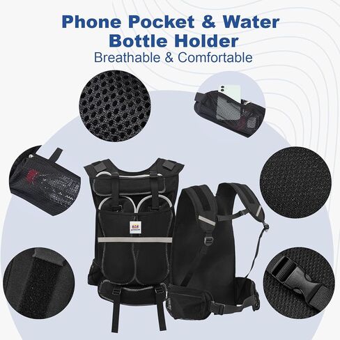 Adjustable Weighted Vest, 4.4-13.2 Pound Vest with 4 Iron Sand Training Pouches, Features Large Pockets, Men's Weighted Vest for Women's Strength Training, Running, Walking in Saudi Arabia